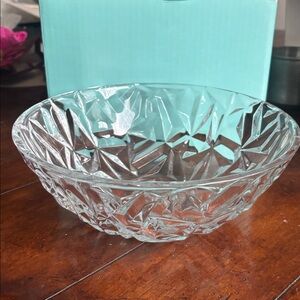 Tiffany & Co Rick Cut 9” Crystal Bowl